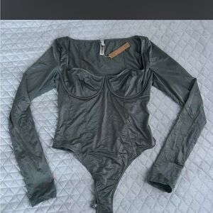 Skins Dusty Blue Long-Sleeve Bodysuit